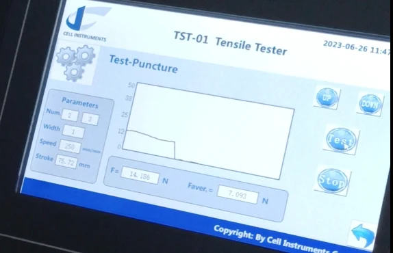 Punkteringstest ASTM D5748 Resultat